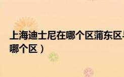 上海迪士尼在哪个区蒲东区与徐汇区有多远（上海迪士尼在哪个区）