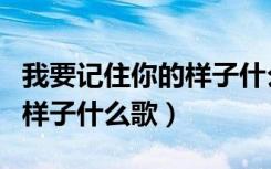 我要记住你的样子什么歌抖音（我要记住你的样子什么歌）