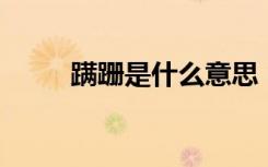 蹒跚是什么意思（盘 是什么意思）