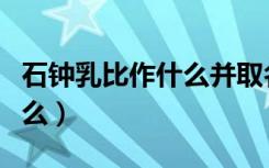 石钟乳比作什么并取名字（石钟乳可以比作什么）