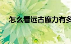 怎么看远古魔力有多少（远古魔力上限）