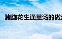 猪脚花生通草汤的做法（通草花生猪脚汤）