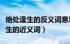 绝处逢生的反义词意思的意思是什么（绝处逢生的近义词）