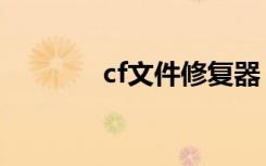 cf文件修复器（cf文件修复）