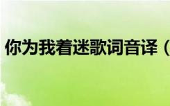 你为我着迷歌词音译（你为我着迷歌词谐音）