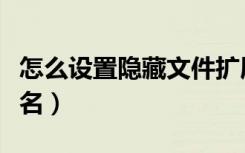 怎么设置隐藏文件扩展名（如何隐藏文件扩展名）