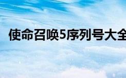 使命召唤5序列号大全（使命召唤5序列号）