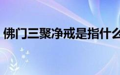 佛门三聚净戒是指什么（三聚净戒是指什么）