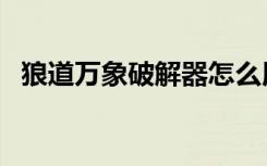 狼道万象破解器怎么用（狼道万象破解器）