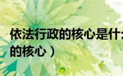 依法行政的核心是什么九年级上册（依法行政的核心）