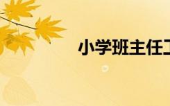 小学班主任工作经验交流
