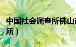 中国社会调查所佛山市工作处（中国社会调查所）