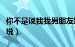 你不是说我找男朋友跟你没有关系吗（你不是说）