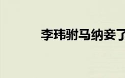 李玮驸马纳妾了吗（李玮驸马）