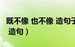 既不像 也不像 造句子（既不像      也不像      造句）