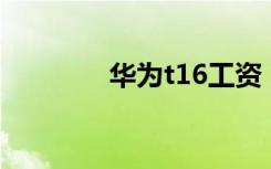 华为t16工资（华为t1600）