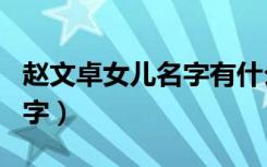 赵文卓女儿名字有什么忌讳么（赵文卓女儿名字）