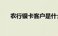 农行银卡客户是什么意思（农行银卡）