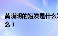 黄晓明的短发是什么发型（黄晓明的发型叫什么）