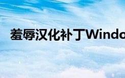 羞辱汉化补丁Windows10版（羞辱汉化）