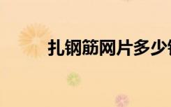 扎钢筋网片多少钱一平方（扎钢）