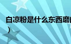 白凉粉是什么东西磨的粉（白凉粉是什么东西）