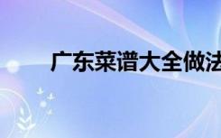 广东菜谱大全做法图解（广东菜谱）