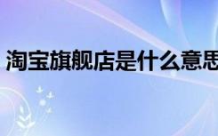 淘宝旗舰店是什么意思（旗舰店是什么意思）
