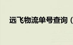 远飞物流单号查询（飞远快递单号查询）