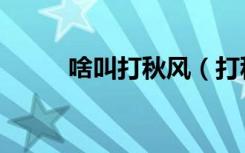 啥叫打秋风（打秋风是什么意思）