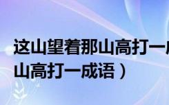 这山望着那山高打一成语是什么（这山望着那山高打一成语）