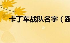 卡丁车战队名字（跑跑卡丁车车队名字）