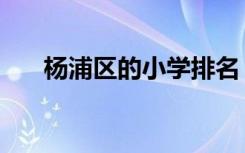 杨浦区的小学排名（杨浦区小学排名）