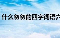 什么匆匆的四字词语六年级上册（什么匆匆）