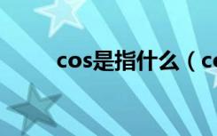cos是指什么（cos是什么比什么）