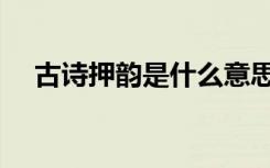 古诗押韵是什么意思（押韵是什么意思）