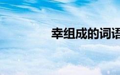 幸组成的词语（幸组词语）