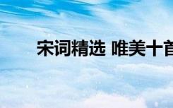 宋词精选 唯美十首（十首绝美宋词）