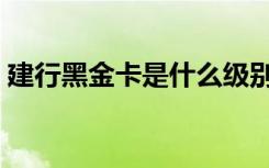 建行黑金卡是什么级别及待遇（建行黑金卡）