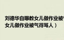 刘德华自曝教女儿做作业被气得骂人的电影（刘德华自曝教女儿做作业被气得骂人）