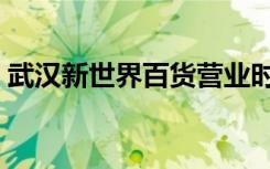 武汉新世界百货营业时间（武汉新世界百货）