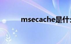 msecache是什么（msecache）