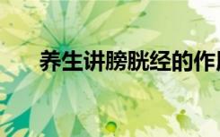 养生讲膀胱经的作用（膀胱经的作用）