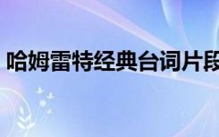 哈姆雷特经典台词片段（哈姆雷特经典台词）