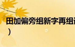 田加偏旁组新字再组词情况（田加偏旁组新字）