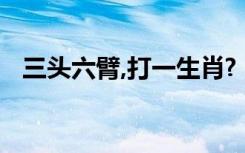 三头六臂,打一生肖?（三头六臂打一生肖）