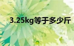3.25kg等于多少斤（2 5kg等于多少斤）