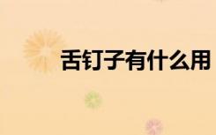 舌钉子有什么用（舌钉有什么用）