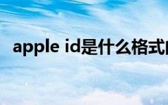 apple id是什么格式的（apple id是什么）