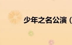 少年之名公演（少年之名定档）